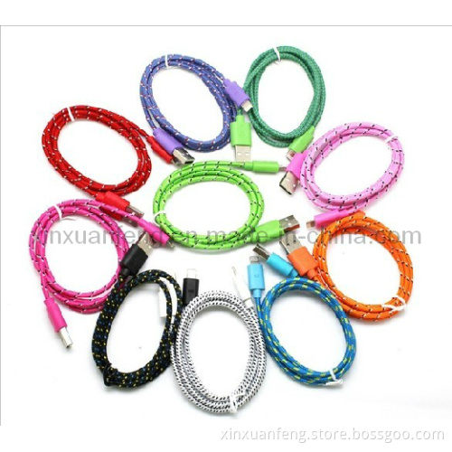 Fabric Knitted USB Cable for iPhone5 (XF-UC-070)